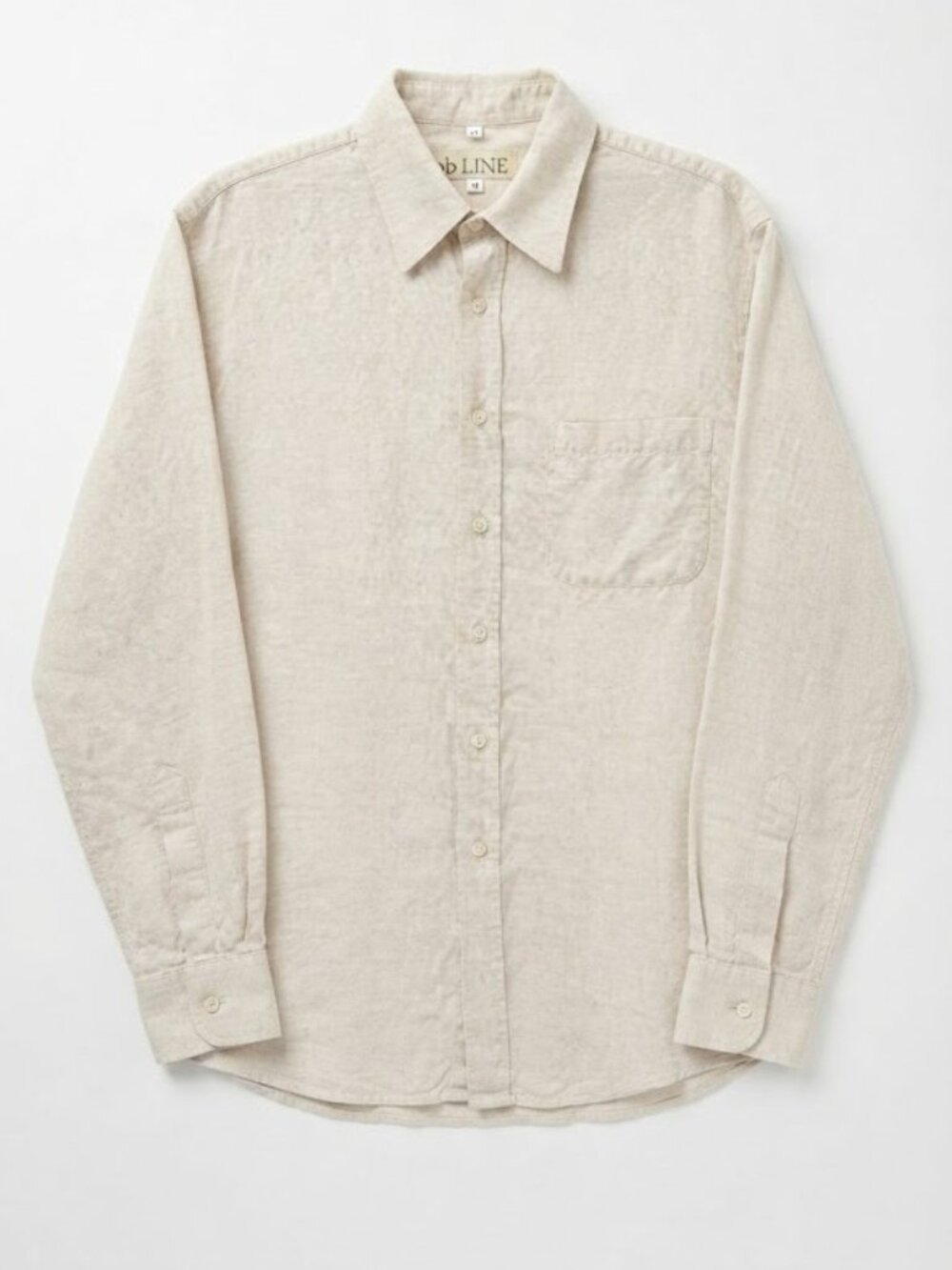 Linen Long-Sleeve Button-Down Shirt